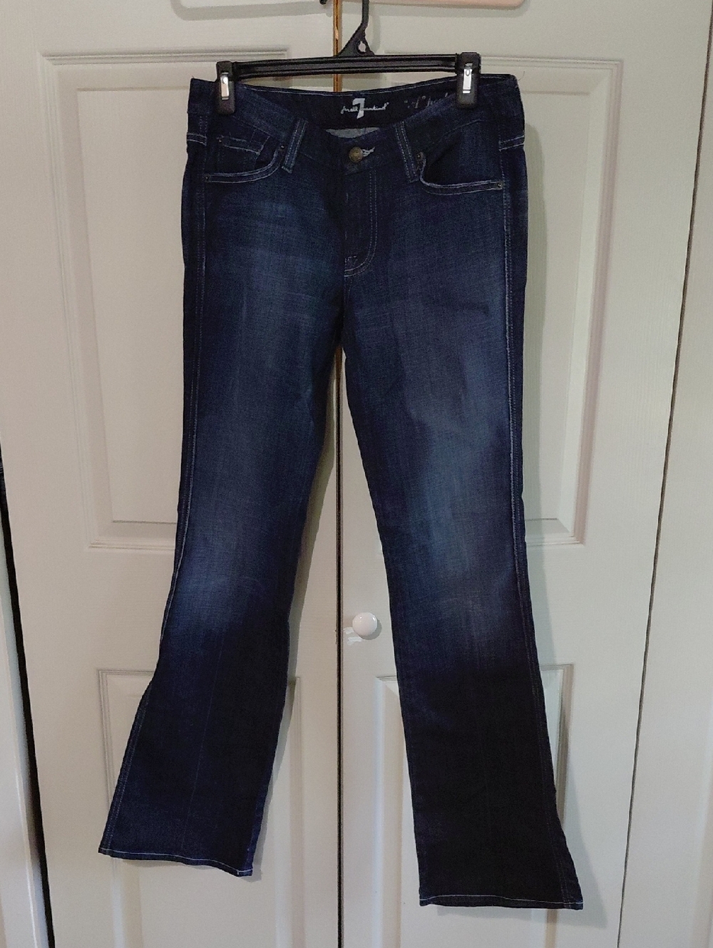 7 For All Mankind Dark Blue Flare Jeans